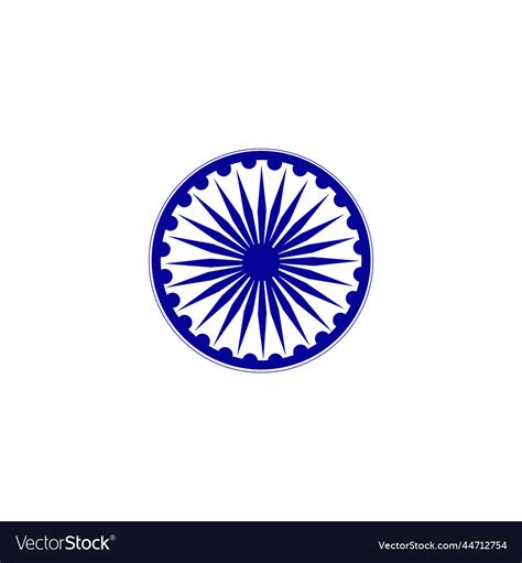 Ashok Chakra Symbol In Indian Flag Editorial Vector Image