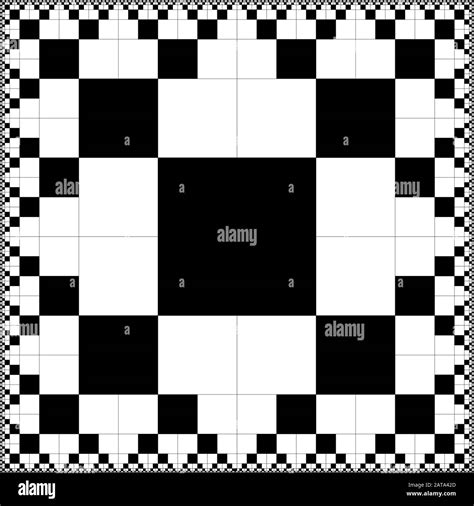 Checkered Fractal Optical Illusion Vector Op Art Stock Vector Image