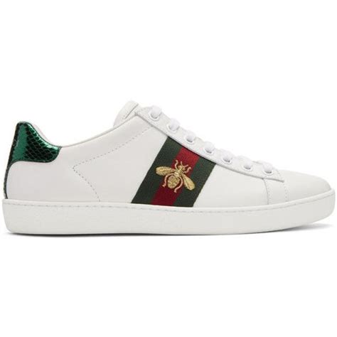 Gucci White Bee Ace Sneakers 530 Liked On Polyvore Featuring Shoes