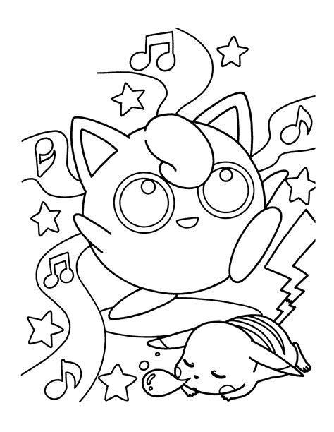 Pokemon Jigglypuff Coloring Pages Coloring Pages