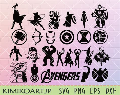 Marvel Svg Pack Super Hero Vector SVG Marvel Avengers SVG | Etsy