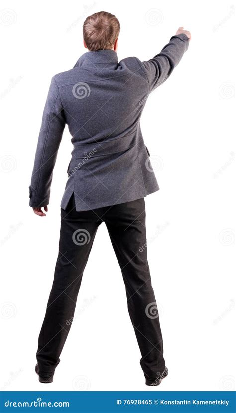 Back View Of Pointing Business Man Stock Image Image Of Corporate