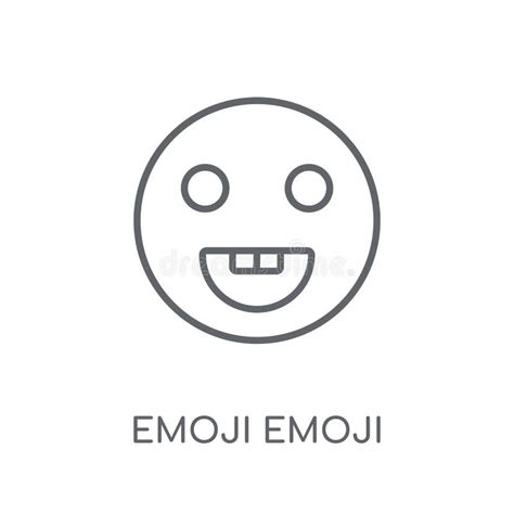 Emoji Emoji Linear Icon Modern Outline Emoji Emoji Logo Concept Stock