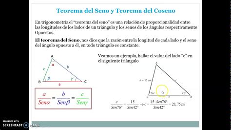 Teorema Del Seno Y Teorema Del Coseno YouTube