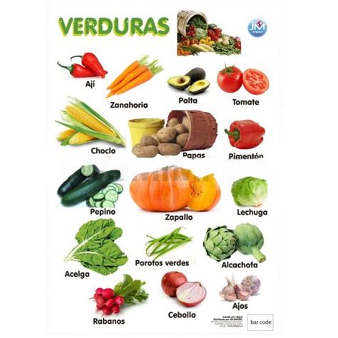 Laminas 50 X 70 Cm Frutas Y Verduras Active Brain