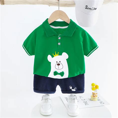 Casual Toddler Girls Kids Clothes Baby Boys Bear T Shirt Shorts 2pcs