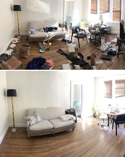 20 Photos Of Messy Rooms Before And After Cleaning