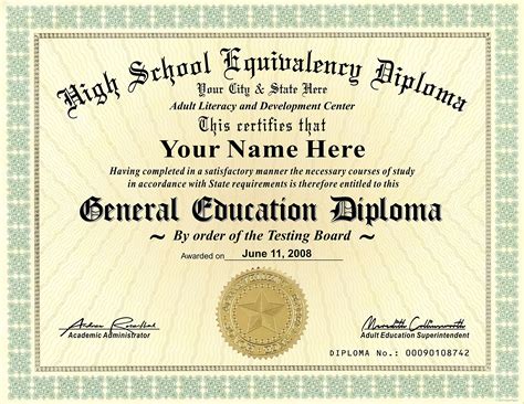 Buy GED Diploma - General Education High School Diploma - Personalized