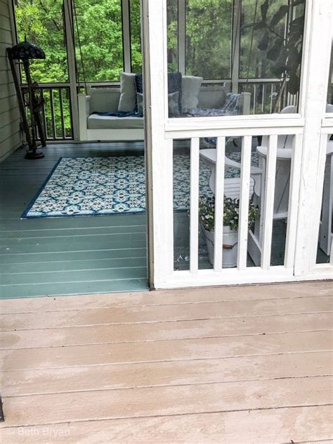 Screened In Back Porch Makeover A New Swing Bed Back Porch Makeover Porch Makeover Porch