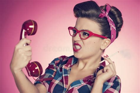 Pin Up Girl Stock Image Image Of Displeased Frustration 36403945