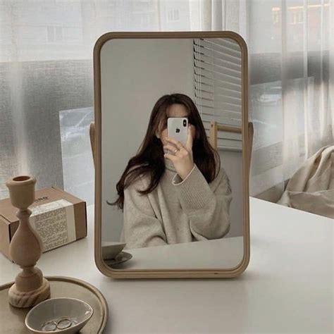 Aesthetic Mirror Shot White Aesthetic Korean Aesthetic Mirror