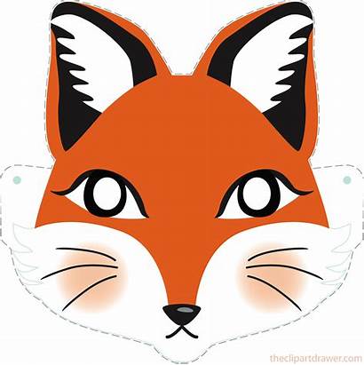 Mask Fox Masks Printable Clipart Template Face