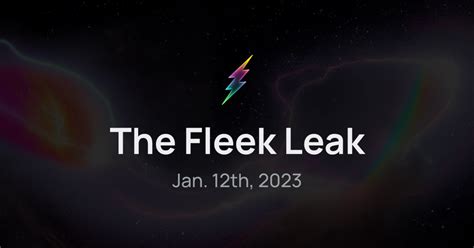 Fleek Leak 01 Fleek Blog