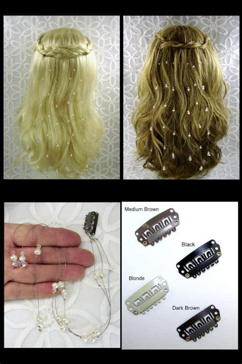 6 Extra Sparkly Swarovski® Crystal Hair Extensions Pearl Vines Etsy