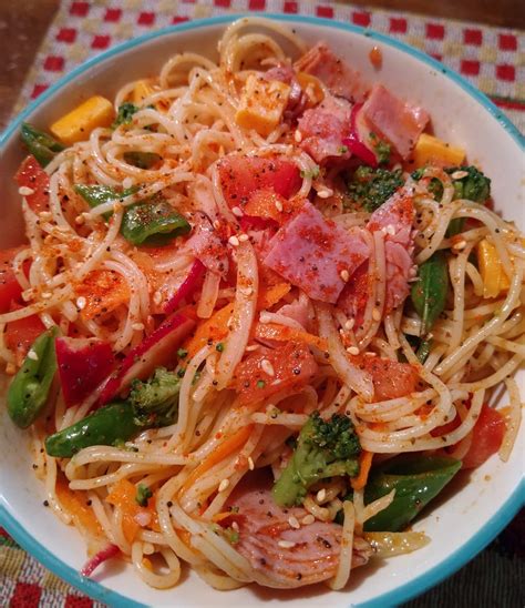 With walnuts, chicken, and crumbled. CALIFORNIA SPAGHETTI SALAD - More Healthy Finder