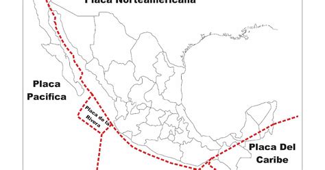 Mapa De Placas Tectonicas De Mexico