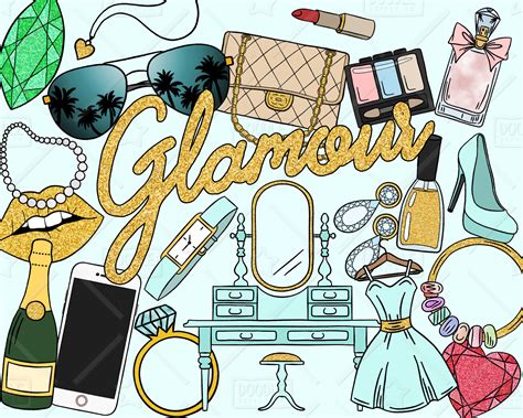 Glamour Clipart Vector Pack Beauty Clipart Glam Room