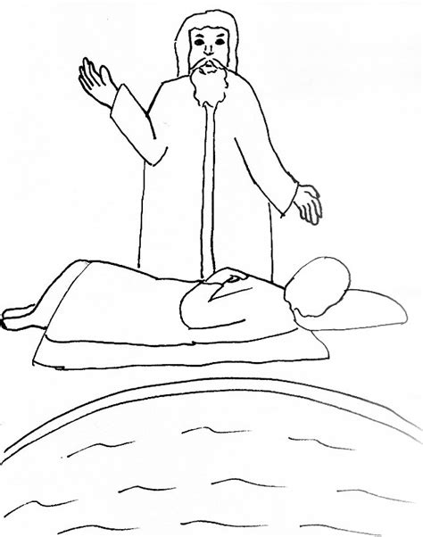 Bible Story Coloring Page For Jesus At The Pool Of Bethesda Free