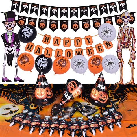 Happy Halloween Party Kit 88pcs Includes Party Hats Party Horns And