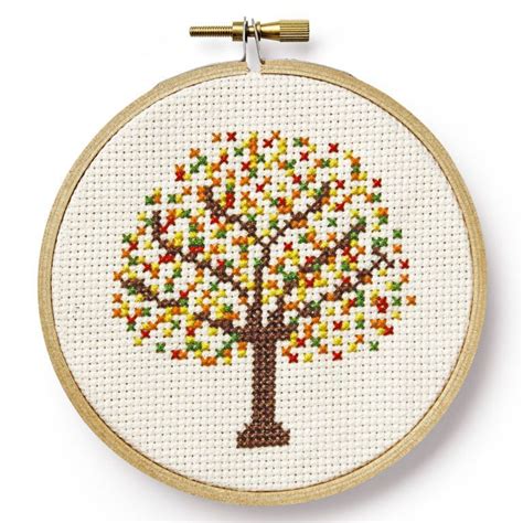 Autumn Tree From Country Living Cross Stitch Tree Cross Stitch