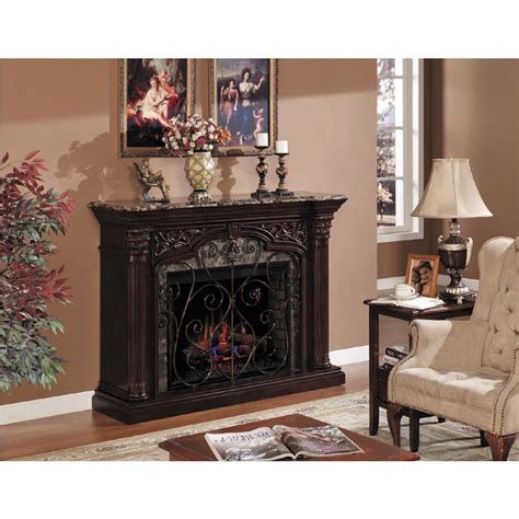 The mantel features an empire. Classic Flame Astoria Wall Mantel Electric Fireplace with ...