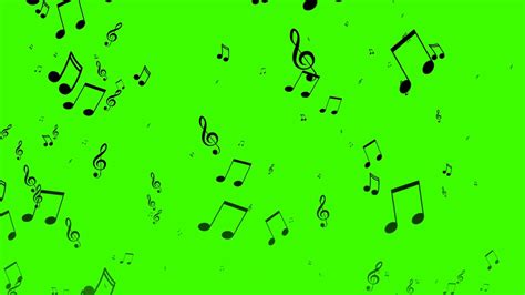 Free Green Screen Music Notes Floating Upwards Youtube