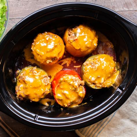 Taco Meat Loaf Stuffed Peppers The Magical Slow Cooker