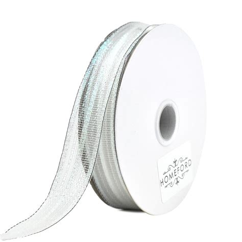 Iridescent Glitter Sheer Wired Ribbon 58 Inch 5 Yard