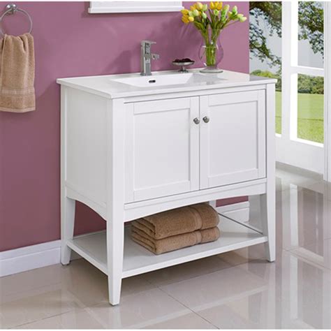 River view 72 bathroom vanity. Fairmont Designs Shaker Americana 36" Vanity - Open Shelf ...
