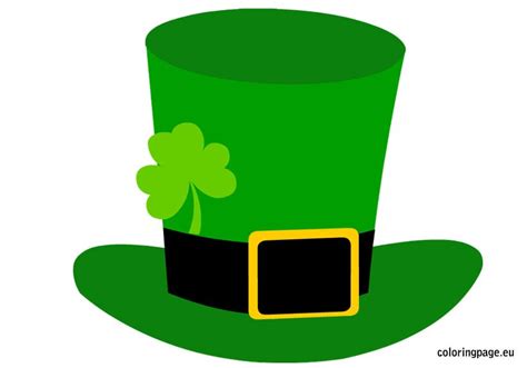 Free St Patricks Day Hat Coloring Page