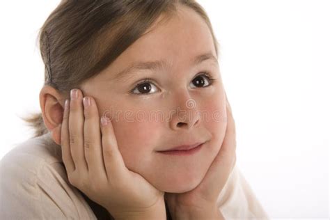 Wistful Young Girl Stock Photo Image Of Thinking Hopeful 6910516