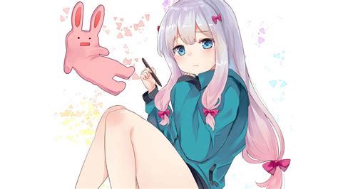 Cute Anime Girl Sitting Maxipx