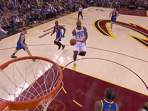 Lebron James Throws Off The Backboard Alley Oop To Himself