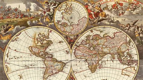 Download Antique Illustrated Map Of Ancient Countries Wallpaper