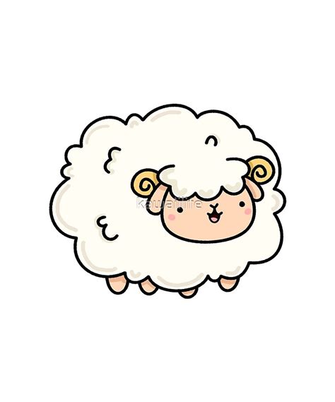 Kawaii Sheep By Kawaiilife Redbubble Cute Animal Drawings Cute
