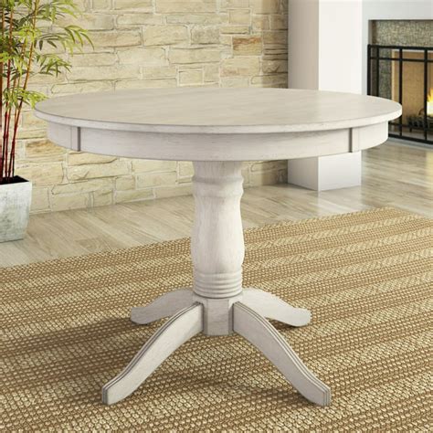 Lexington 42 Round Wood Pedestal Base Dining Table White Walmart