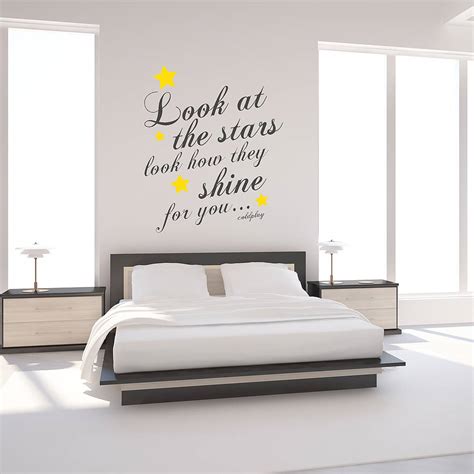 Look At The Stars Coldplay Wall Sticker By Oakdene Designs