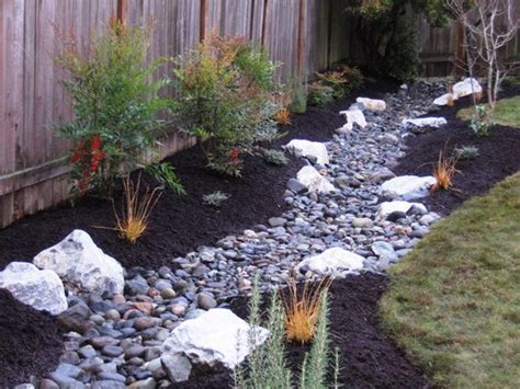 Drainage Trench Becomes A Stream Yard Drainage Backyard Landscaping