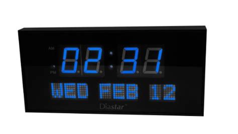 Diastar Big Oversized Digital Led Calendar Clock With Day And Date