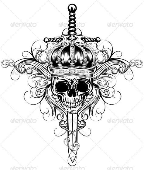 Cross bones and pirate skull tattoo design. Pin on Stamping and coloring