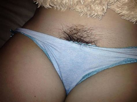 Pubes Peeking Out Of Panties Hairy Pussy Luscious