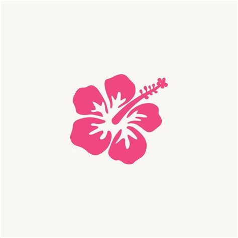 Hibiscus Flower Simple Logo Design Icon Vector On White Background