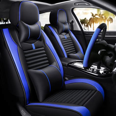 Fit For 5 Seats Car Surrounded Pu Leather Car Seat Cover Protector Auto