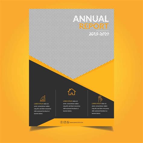 Orange Corporate Flyer Template With Triangle Shapes 698001 Vector Art