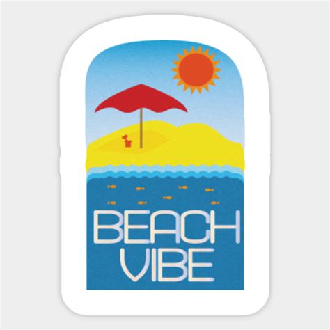 Beach Vibe Beach Sticker Teepublic