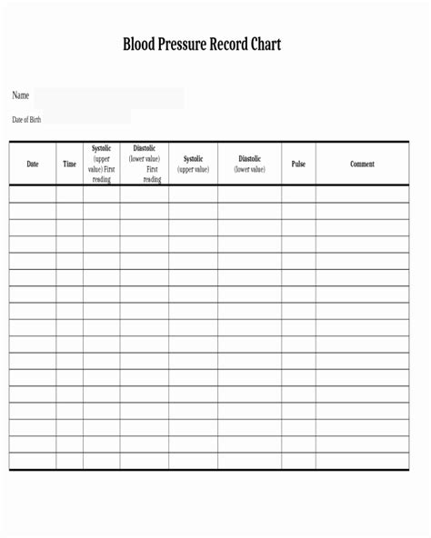 50 Blood Pressure Log With Pulse Ufreeonline Template