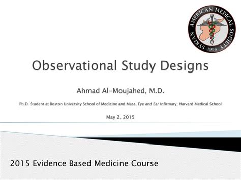 Sams Ebm Online Course Observational Study Designs Ppt