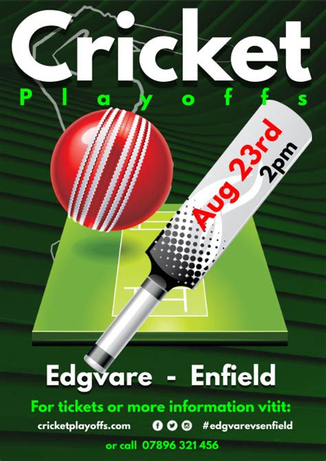 Cricket Club Schedule Poster Template Postermywall