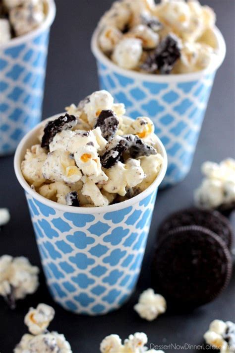 This Cookies And Cream Popcorn Uses Lightly Salted Air Popped Popcorn