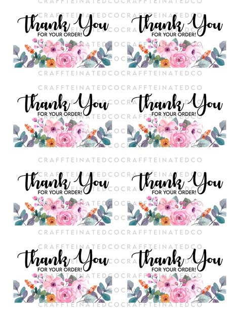 Ready To Print Small Business Thank You Card Printable Small Etsy